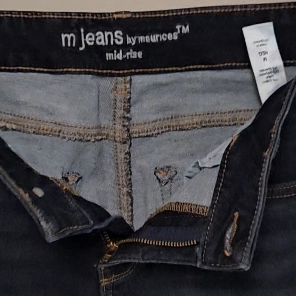 m jeans by maurices™ Super Soft Mid Rise Plaid Cuffed Jegging - Picture 9 of 10